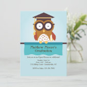 Wise Owl Afstuderen Invitation Kaart (Staand voorkant)