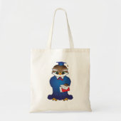 Wise Owl Afstuderen Schattigee Scholar Bird Tote Bag (Voorkant)