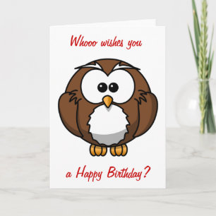 Wise Owl Birthday Kaart