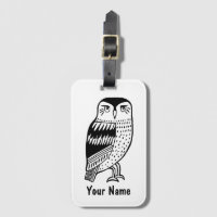 Wise Owl Black op White Luggage