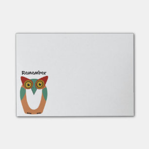 Wise Owl Cartoon herinnert Post-it Nota's Post-it® Notes
