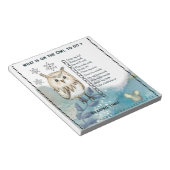 Wise Owl cute mouse Kids Daily Routine Checklist Notitieblok (Schuin)