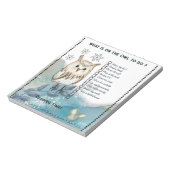 Wise Owl cute mouse Kids Daily Routine Checklist Notitieblok (Gedraaid)