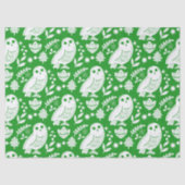 Wise Owl Folk Art Green Holiday Tissuepapier (Voorkant)