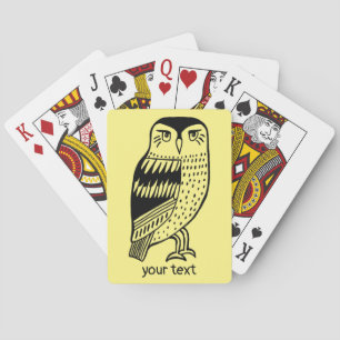 Wise Owl Illustrated Fierce Bird Pokerkaarten