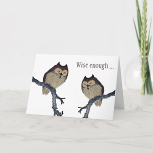 Wise Owl Jubileum Kaart