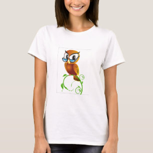 Wise owl met bril t-shirt