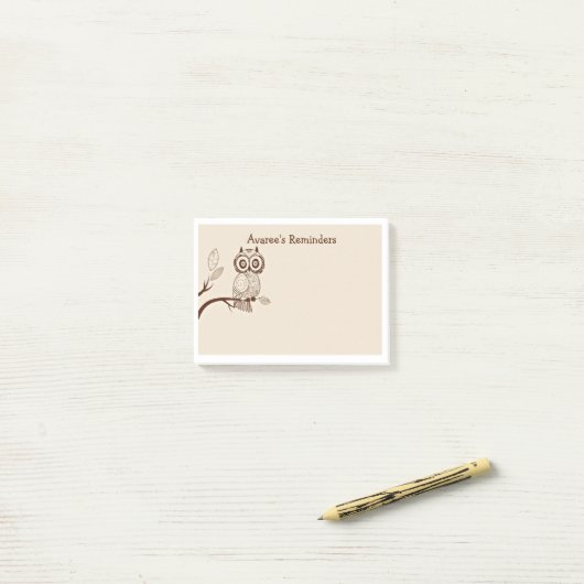 Wise Owl Post-it Notes (Op bureau)