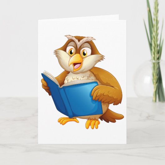 Wise Owl Reading Book Kaart (Voorkant)