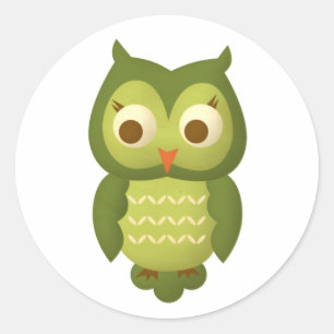 Wise Owl Ronde Sticker