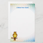 Wise owl Stationery Briefpapier (Voorkant / Achterkant)