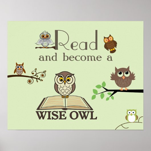 Wise Owls Literacy Poster (Voorkant)