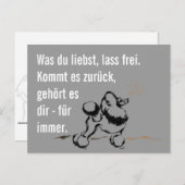 Wise Poodle Briefkaart (Voorkant / Achterkant)