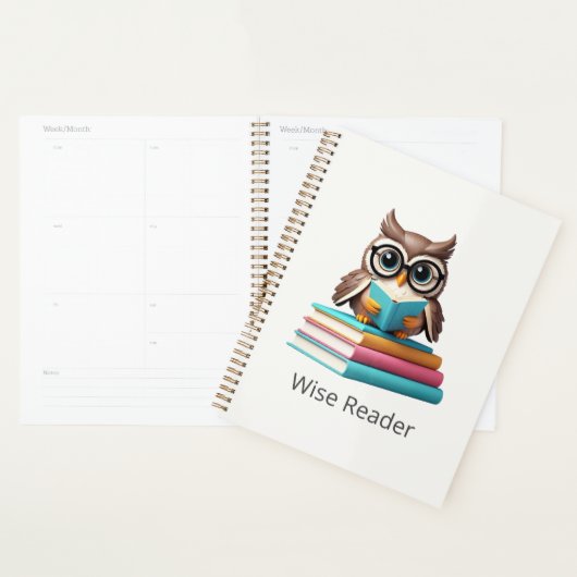 Wise Reader Owl Carnet du Journal des enfants (Devant avec enveloppe)