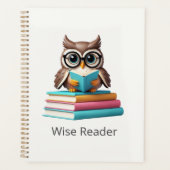 Wise Reader Owl Carnet du Journal des enfants (Devant)