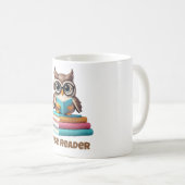 Wise Reader Owl Coffee Mug Gift (Devant droit)