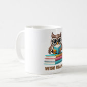Wise Reader Owl Coffee Mug Gift (Devant gauche)