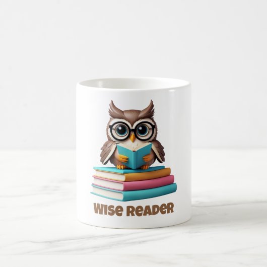 Wise Reader Owl Coffee Mug Gift (Centre)