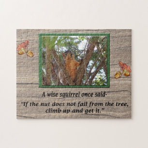 Wise Squirrel Quote Jigzaag Puzzle Legpuzzel
