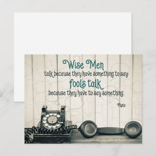 Wise Talk Briefkaart (Voorkant / Achterkant)