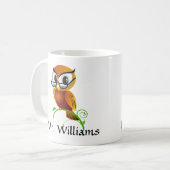 Wise Uil Beste Leraar Koffiemok (Voorkant links)