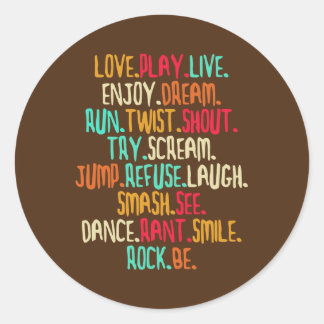 Wise Yoga Love betekening of Life Mentor Poem Ronde Sticker