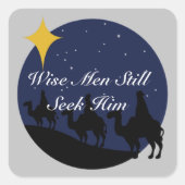 Wisemen Le Cherche Toujours Étoile Sticker De Noël (Devant)