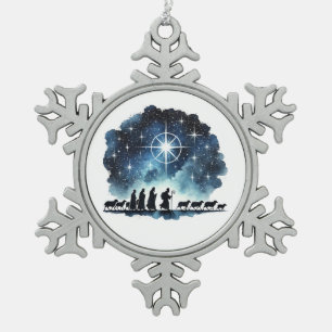 Wisemen Tin Sneeuwvlok Ornament
