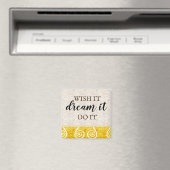 Wish It Dream Do It Quote Typografie Magneet (Insitu (Vaatwasser))