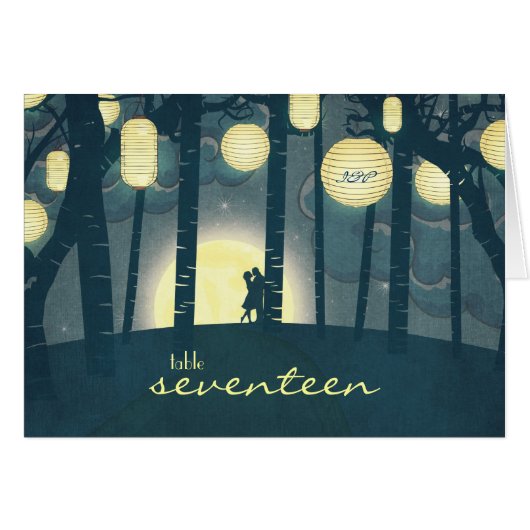 Wish Lantern Dream Forest - Table Number Card (Voorkant Horizontaal)
