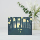 Wish Lanterns Dream Forest - Carte Numéro de table (Debout devant)