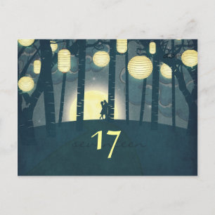 Wish Lanterns Dream Forest - Carte Numéro de table