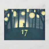 Wish Lanterns Dream Forest - Carte Numéro de table (Devant)