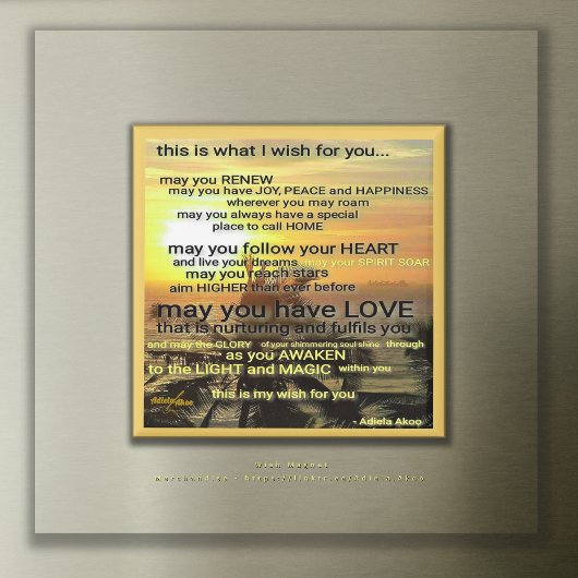 WISH Magnet par la poète Adiela Akoo