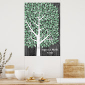Wish Tree - 200 Leaf Guest Book Poster alternatif (Cuisine)