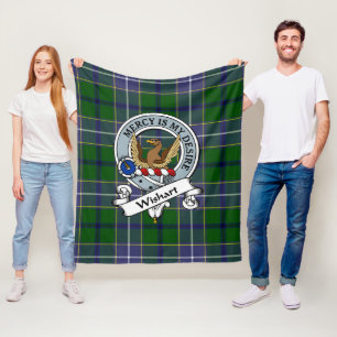 Wishart Jacht Clan Badge Tartan Schotlandse ruit Fleece Deken