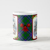 Wishart Tartan & Robin Christmas Personalized Extra Grote Beker (Voorkant)