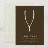 Wishbone Thanksgiving Invitation // Brown (Devant / Derrière)