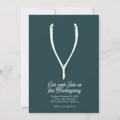 Wishbone Thanksgiving Invitation Kaart (Voorkant)