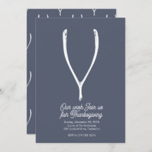 Wishbone Thanksgiving Invitation