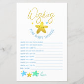 Wishes for Baby Twinkle Star Baby shower Game Flyer (Voorkant)