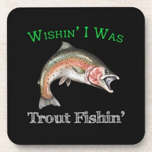 Wishin I was forel vissen Bier Onderzetter