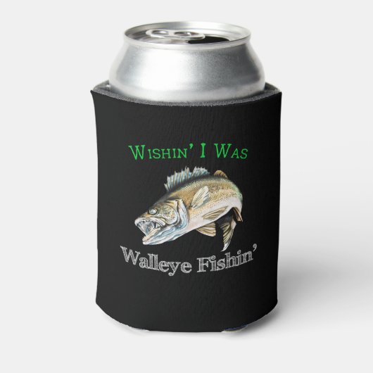 Wishin I was Walleye Fishin Blikjeskoeler (Blikje Achterkant)