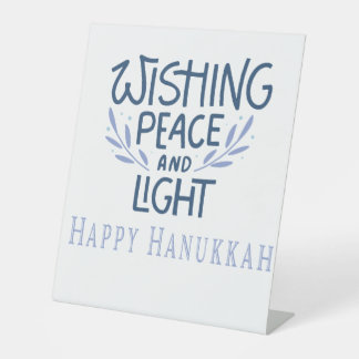 wishing a happy Hanukkah Reclamebord Met Voetstuk