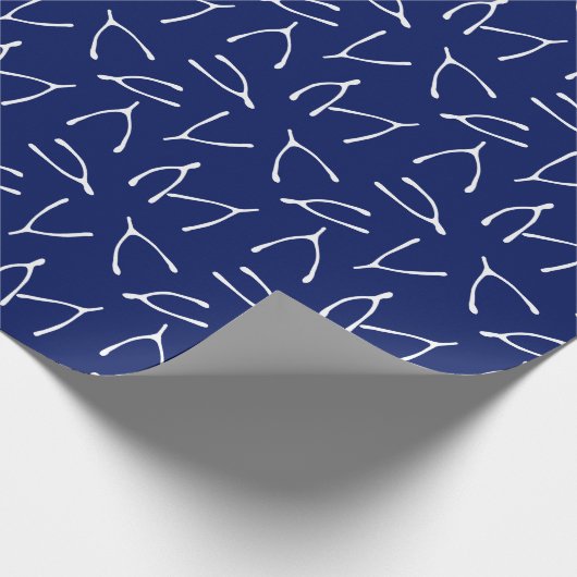 Wishing Bone Good Luck Wishbone Pattern Cadeaupapier (Hoek)