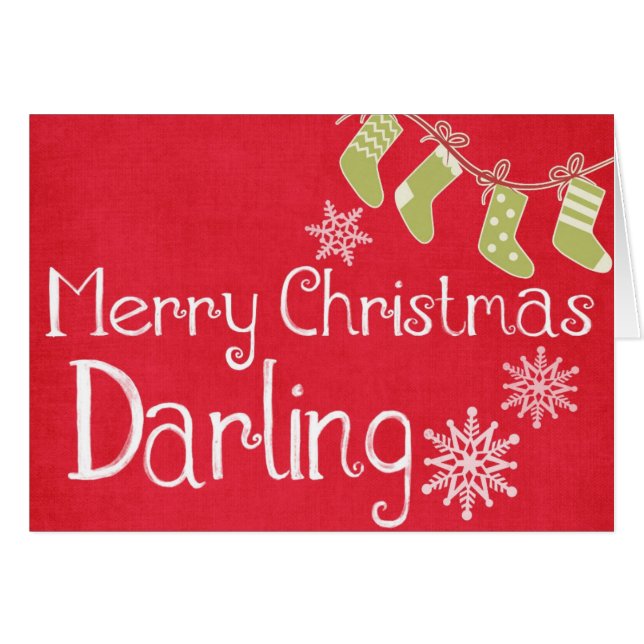 Wishing Merry kerstrode Sokken (Voorkant Horizontaal)