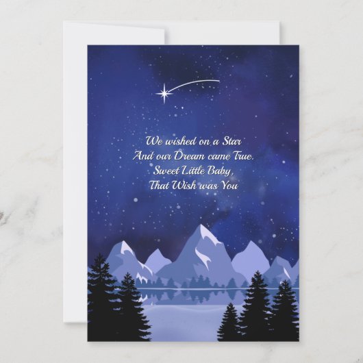 Wishing Star Night Sky Baby Shower Invitation (Devant)