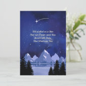 Wishing Star Night Sky Baby Shower Invitation (Debout devant)
