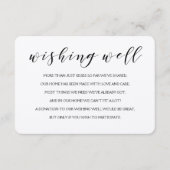 Wishing well bruiloft insert kaart (Voorkant)