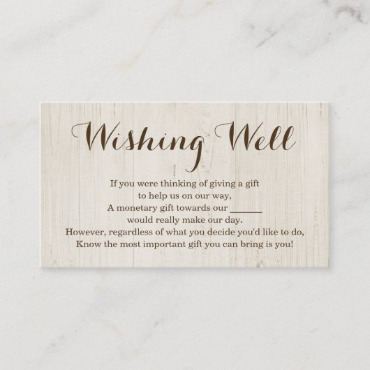 Wishing Well for Faire-part de mariage - Rustique (Devant)